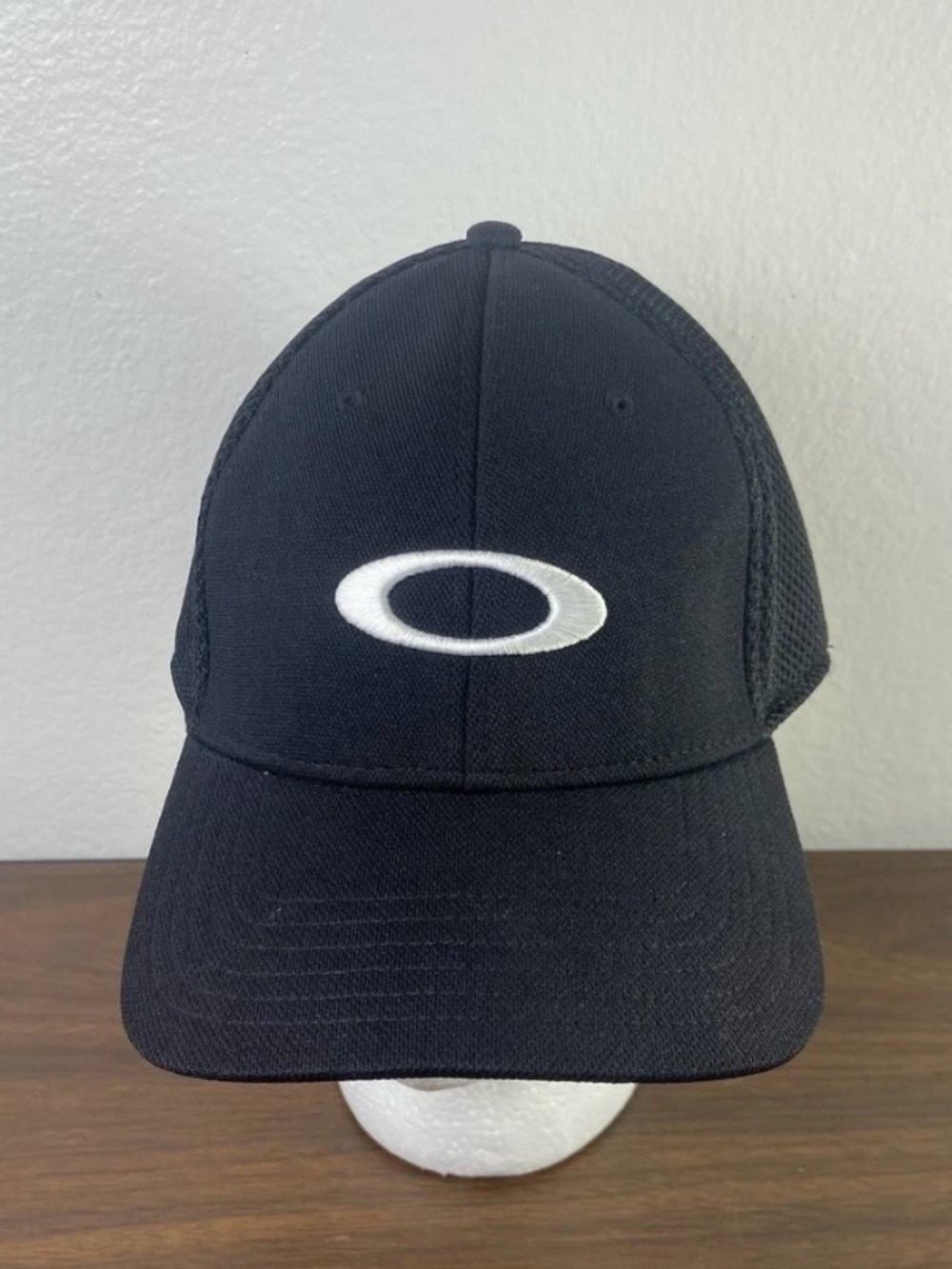 Oakley Black Cap with White Ellipse Logo